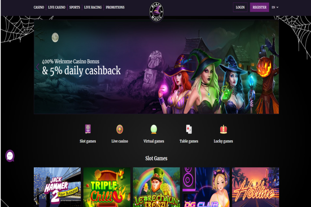 Black magic casino screenshot