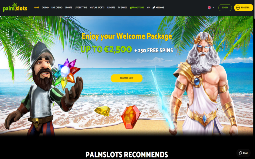 palmslots casino screenshot