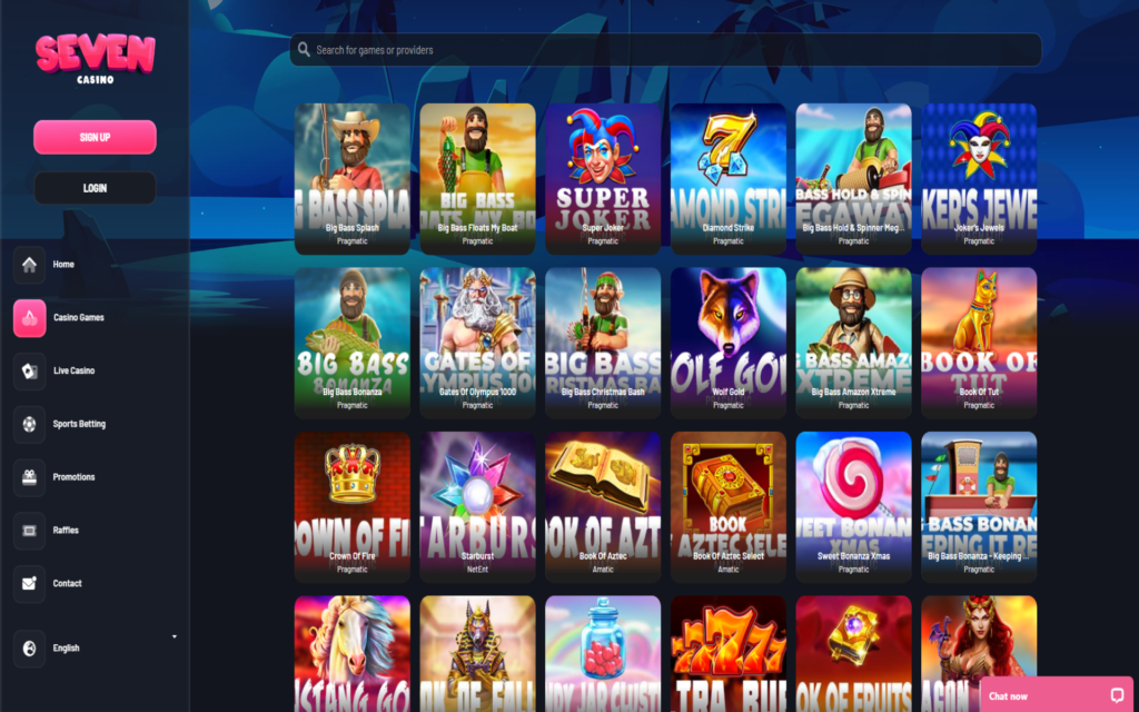 seven casino games screenshot