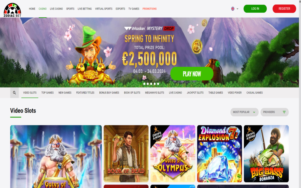 zodiac bet casino screenshot